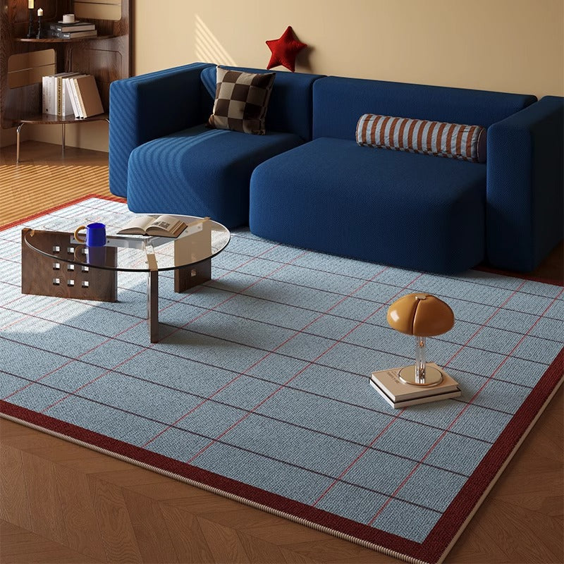 Checkered Pattern Area Rug Bowlift