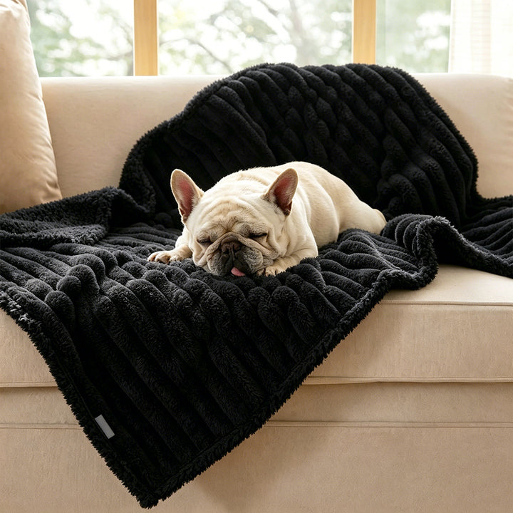 Plush dog Throw Blanket