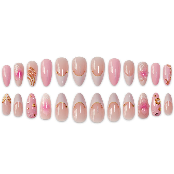 Elegant Floral Stiletto Nail Art Bowlift