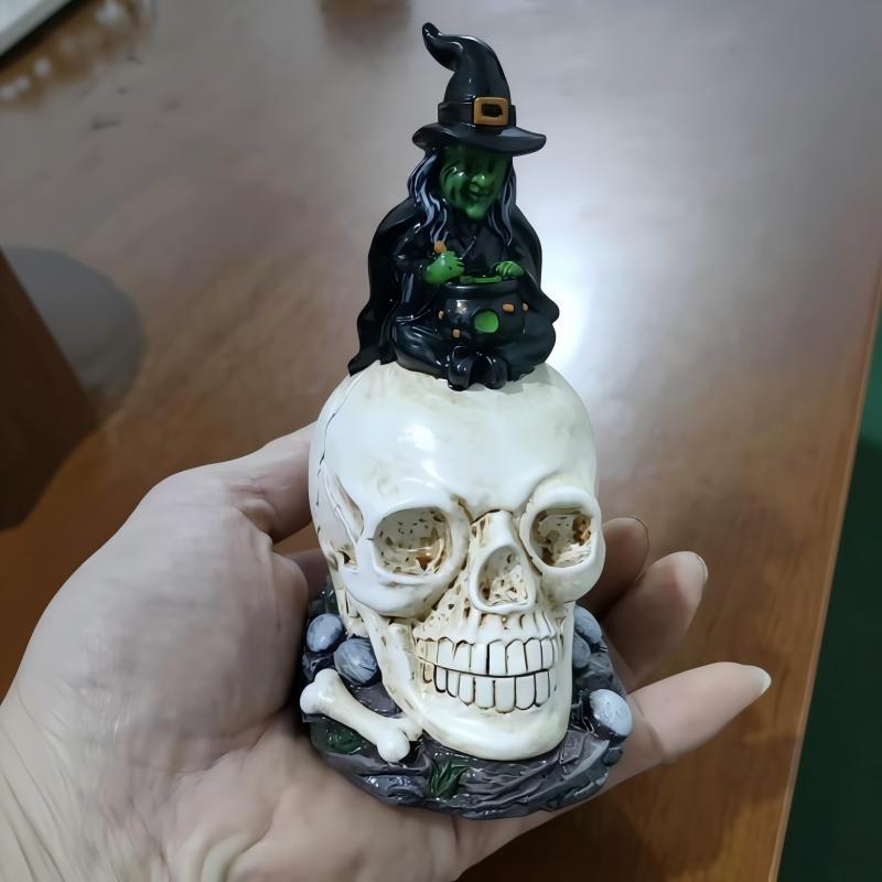 Creepy Witch Head Statue Bowlift