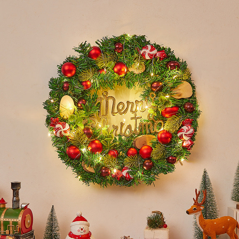 Festive Christmas wreath with lights Bowlift