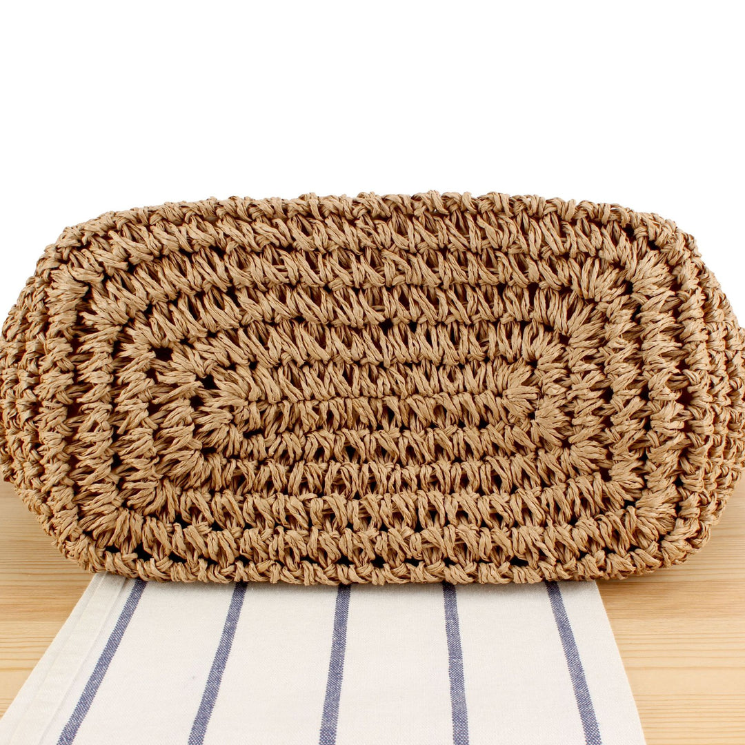 Braided shoulder bag with fashionable scarf detail Bowlift