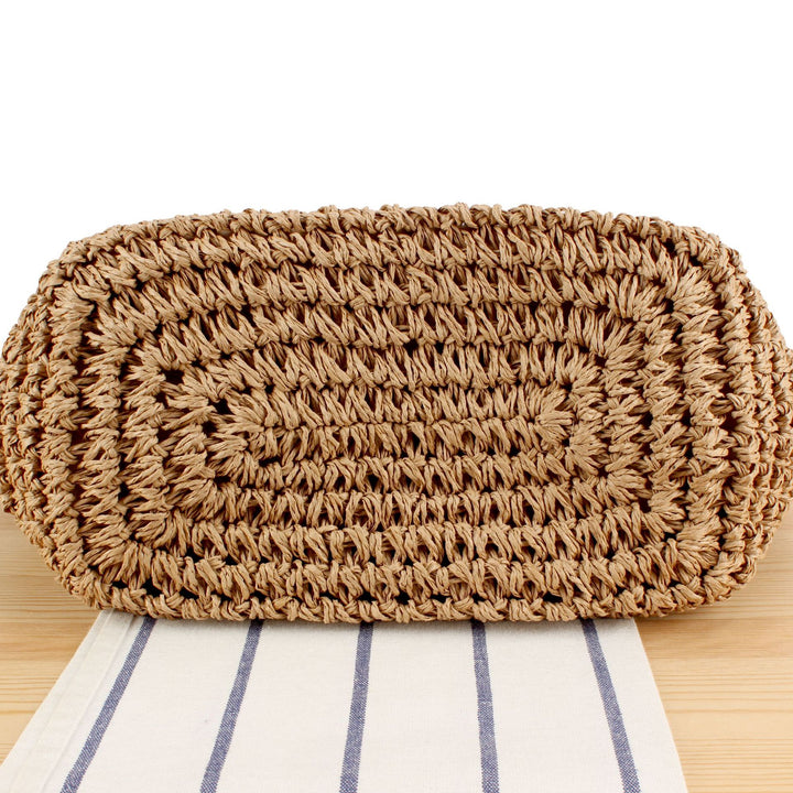 Braided shoulder bag with fashionable scarf detail Bowlift