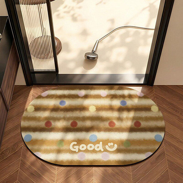 Playful Circular Welcome Mat