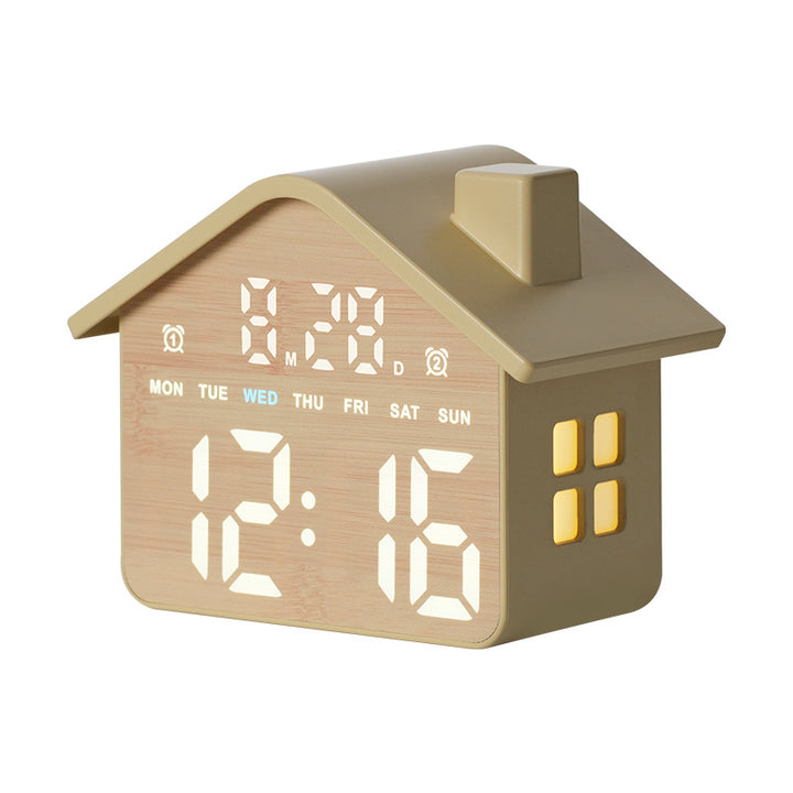 Digital Alarm Clock in House Design Bowlift