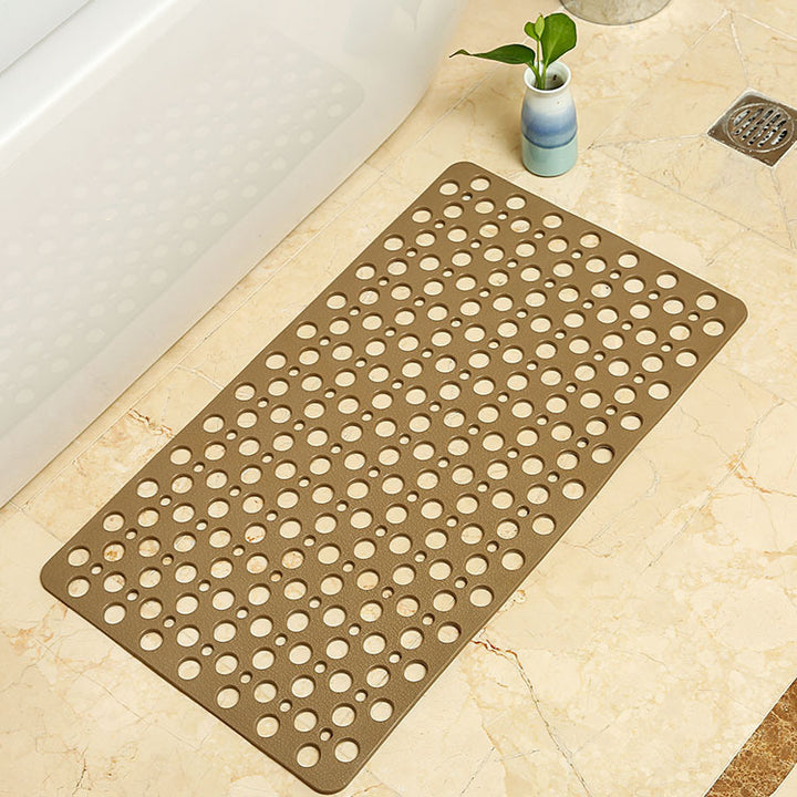 Perforated anti-slip drainage bath mat with textured non-toxic PVC surface Bowlift