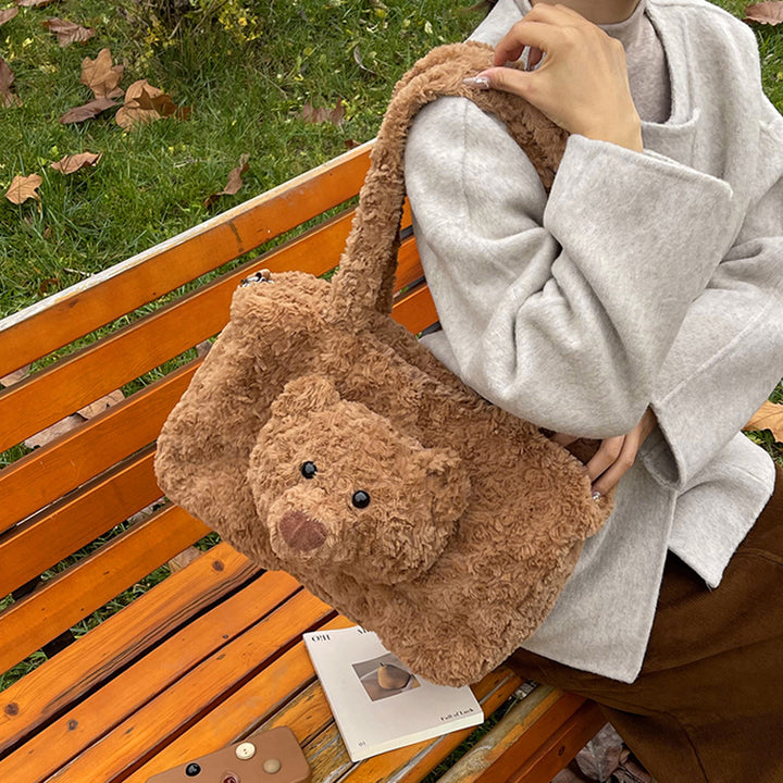 Plush handbag with bear motif Bowlift