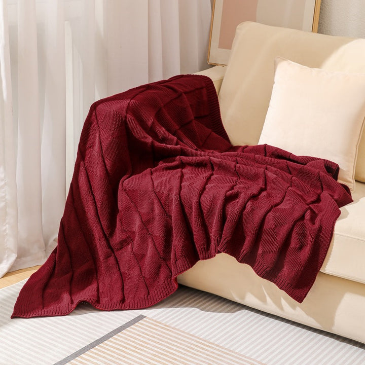 Cozy Knitted Throw Blanket Bowlift