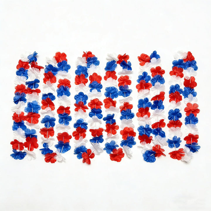 Unisex nan Hawaiian flower collar made of lightweight fabric flowers for party Luau Bowlift