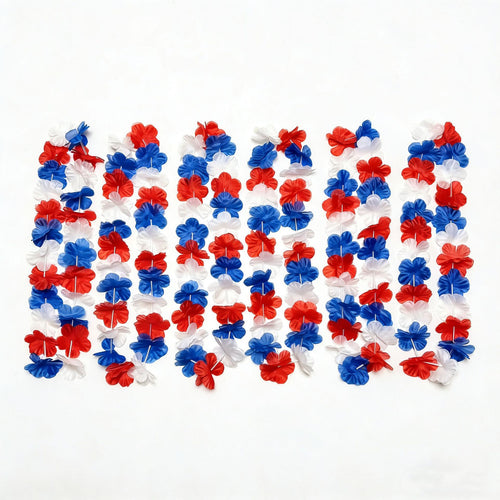 Unisex nan Hawaiian flower collar made of lightweight fabric flowers for party Luau Bowlift