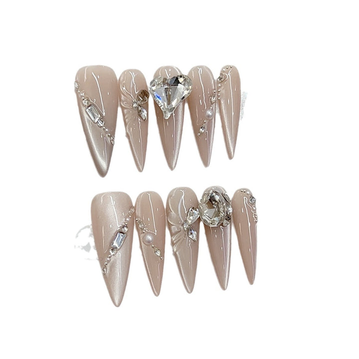 Elegant Press-On Nails Bowlift