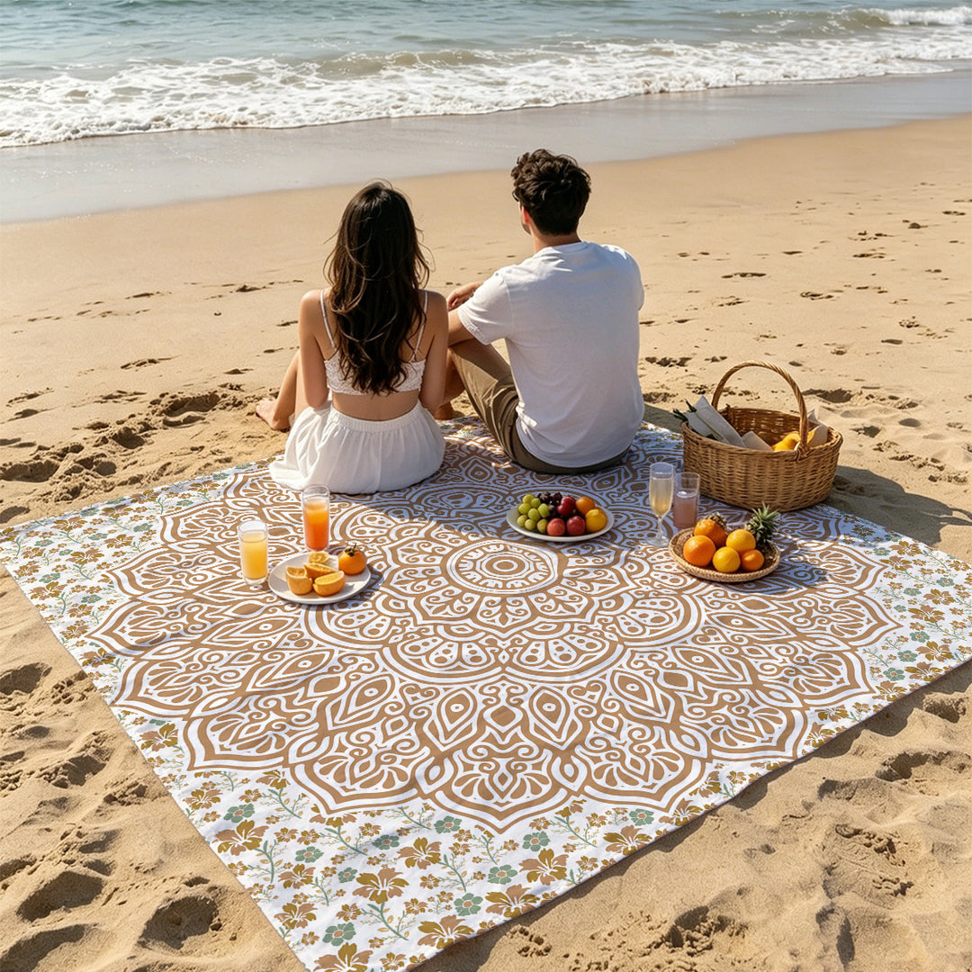 Mandala Design Beach Mat Bowlift