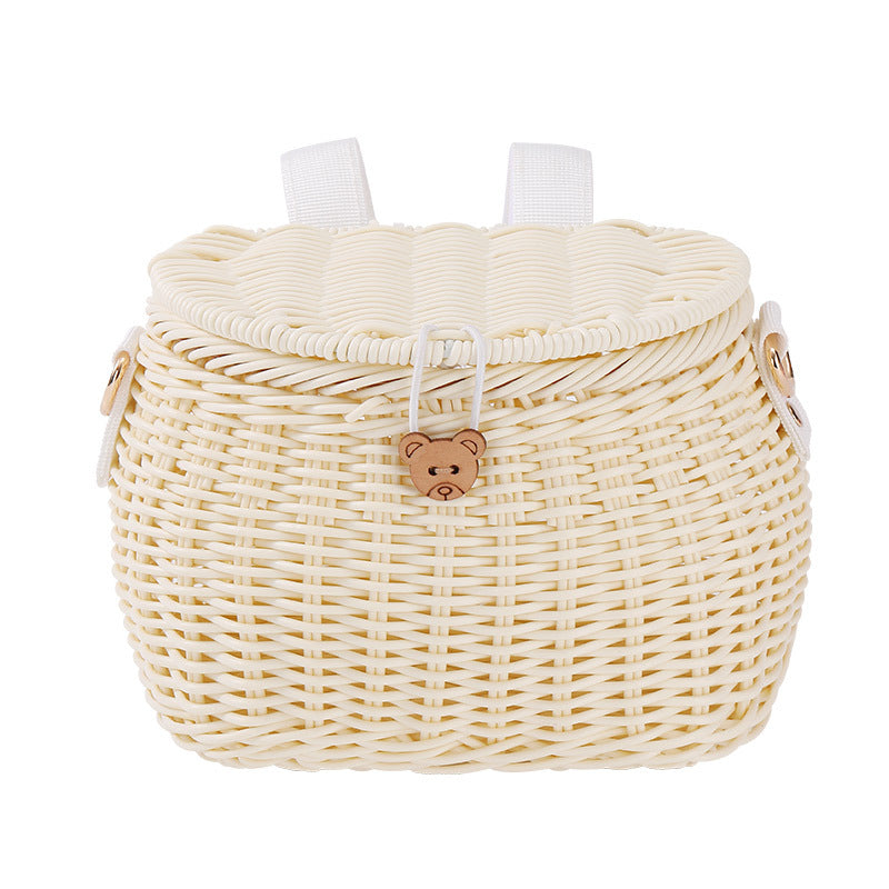 Cute Animal-Themed Woven Storage Basket Bowlift