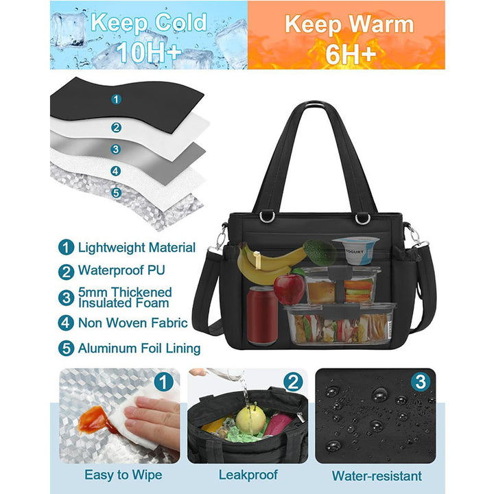 Multifunctional tote bag with insulating inner pocket Bowlift