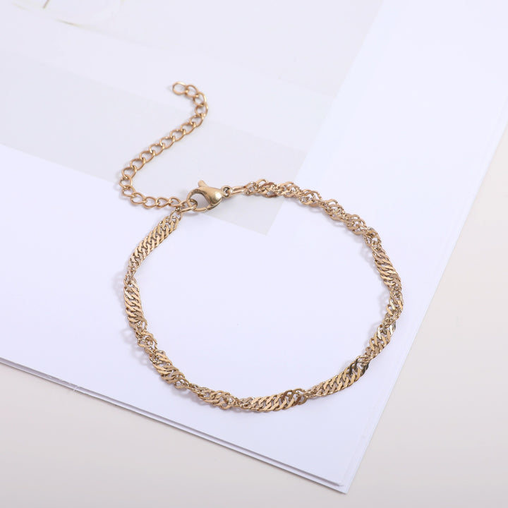 Textured Twisted Chain Bracelet Bowlift