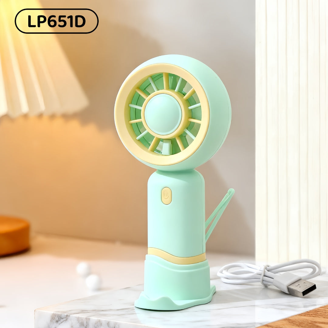 Women's Portable Mini Fan with Innovative Design and USB Charging Function Bowlift