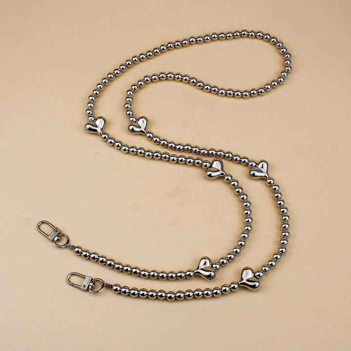 Heart-Designed Beaded Eyewear Chain Bowlift