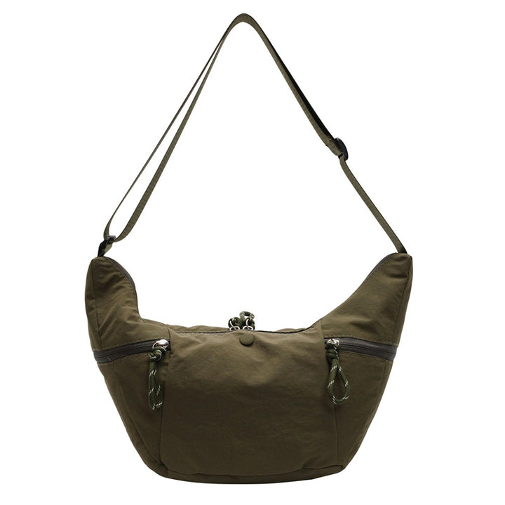 Practical shoulder bag with external zip pockets Bowlift