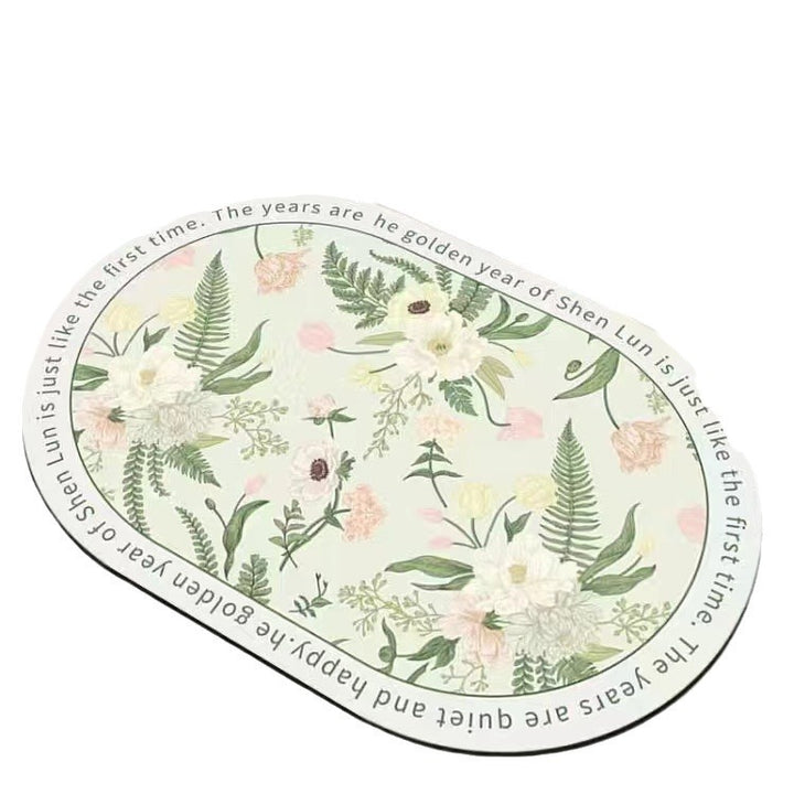 Leaf Patterned Bath Mat Bowlift