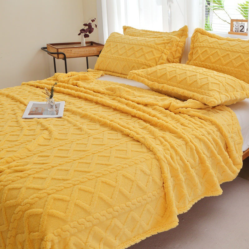 Textured Decorative Throw Blanket Bowlift