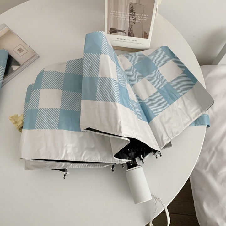 Ladies Foldable Umbrella with Double-layer Protective Structure Bowlift
