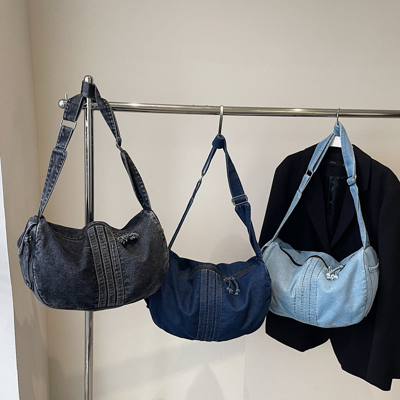 Soft Denim Sling Bag Bowlift