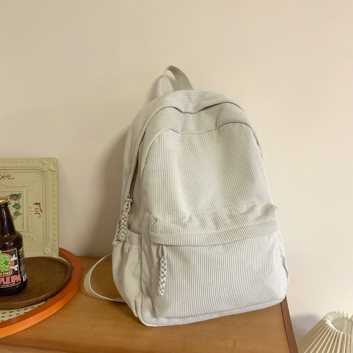 Textured Corduroy Backpack Bowlift