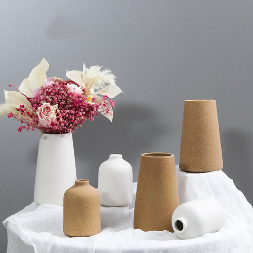 Minimalist Textured Ceramic Vase Bowlift
