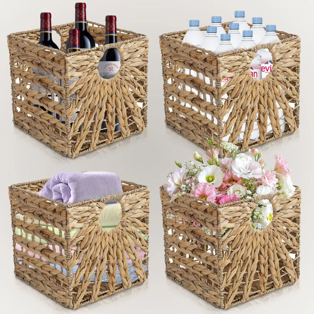 Premium Water Hyacinth Storage Basket Bowlift
