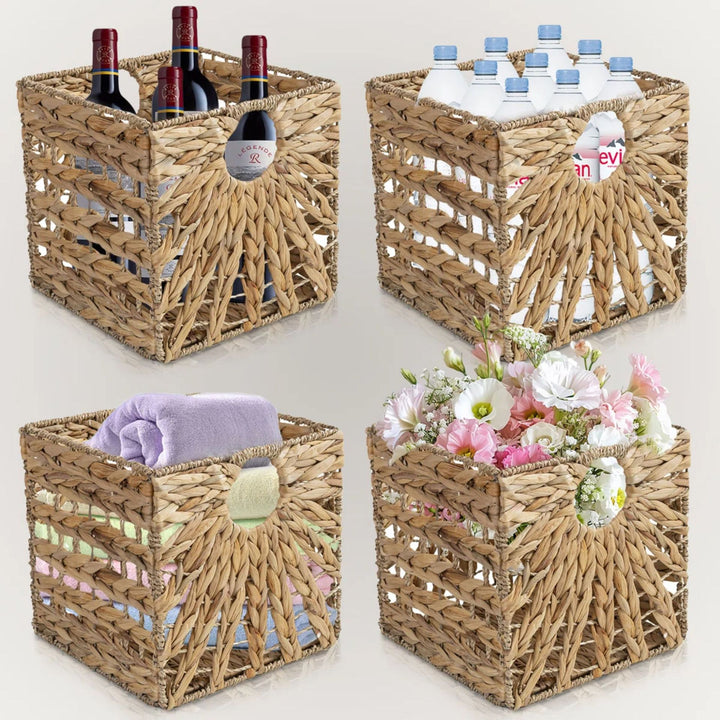 Premium Water Hyacinth Storage Basket Bowlift