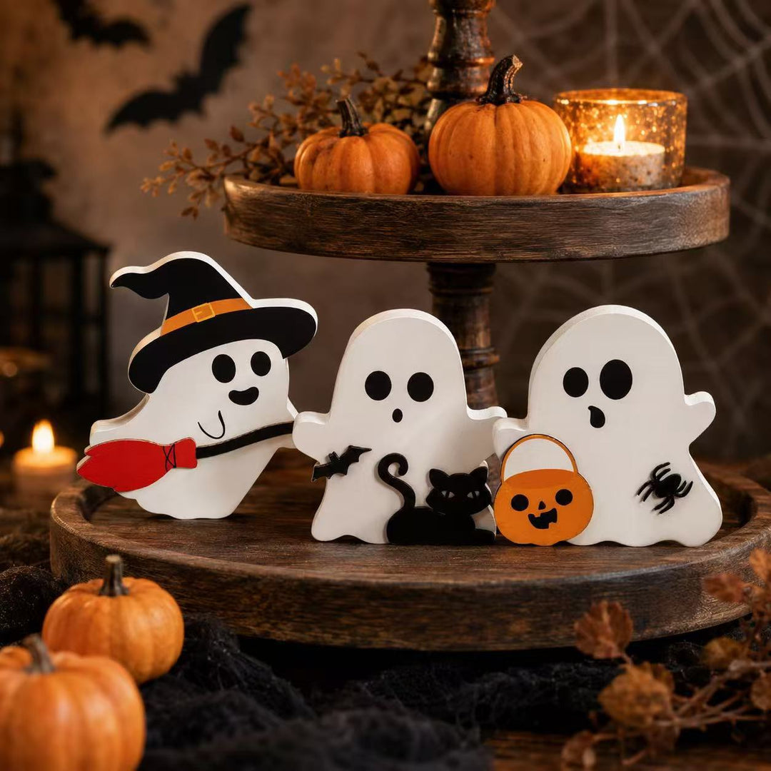 Halloween-Themed Decorative Ghost Figurines