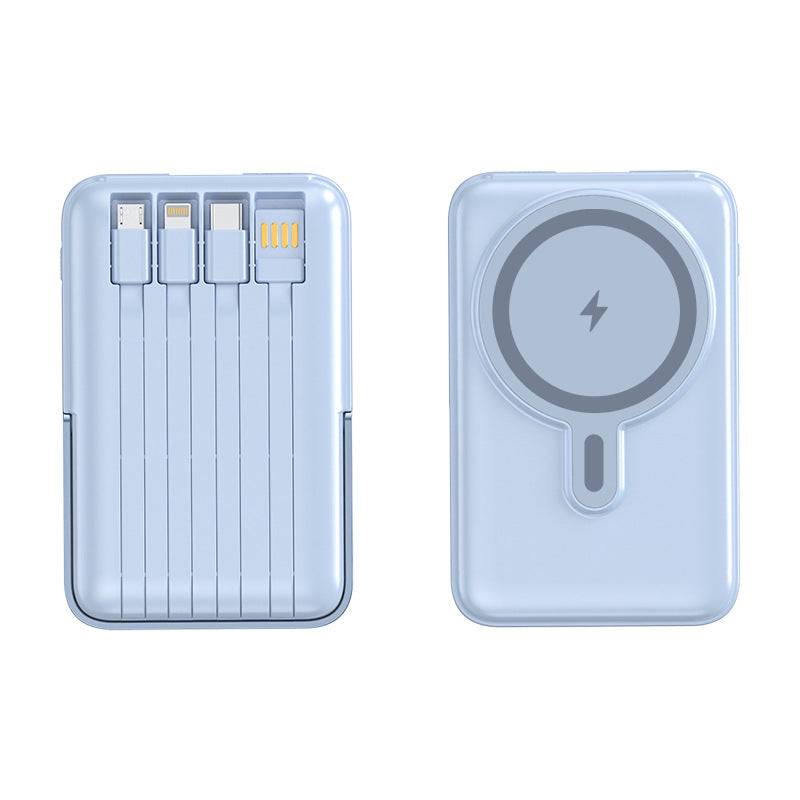 Portable power bank with multifunctional charging cables Bowlift