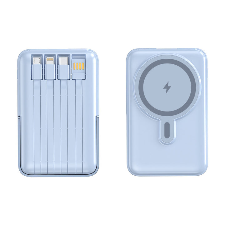 Portable power bank with multifunctional charging cables Bowlift