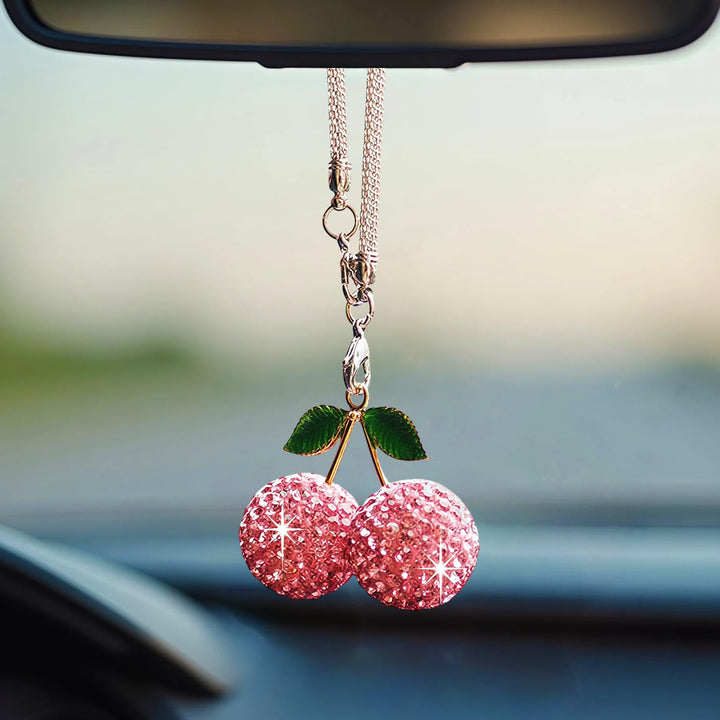 Sparkling Cherry Pendant Necklace Bowlift