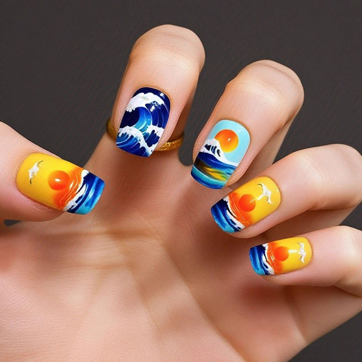 Artificial nails in elegant French tip design Bowlift