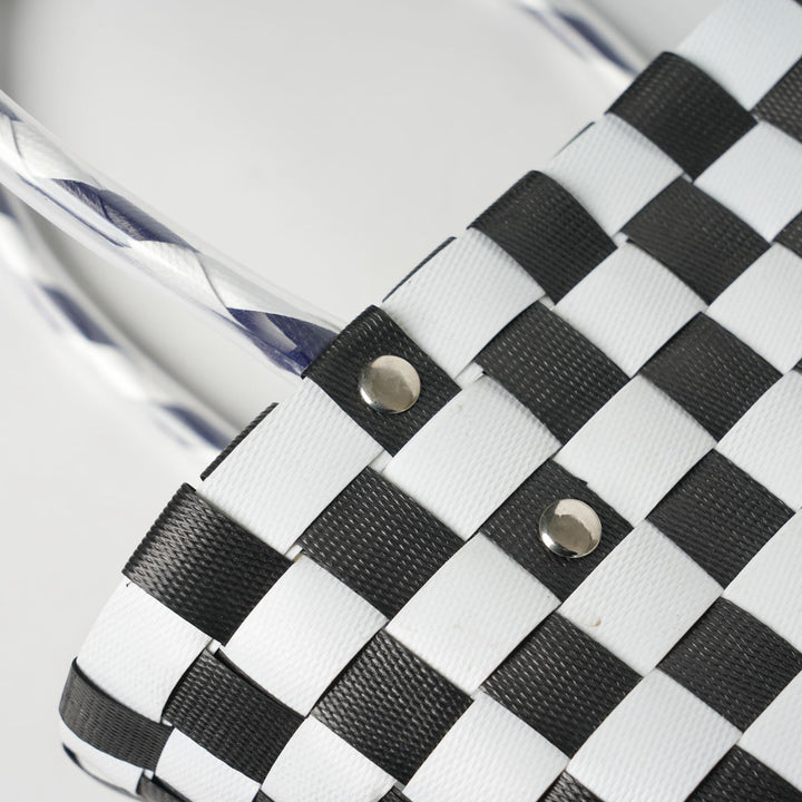 Classic Square Pattern Shopping Bag Bowlift