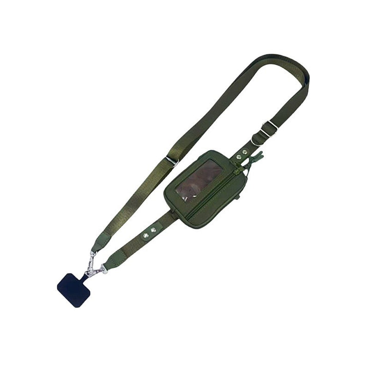 Compact shoulder bag with transparent card pocket Bowlift