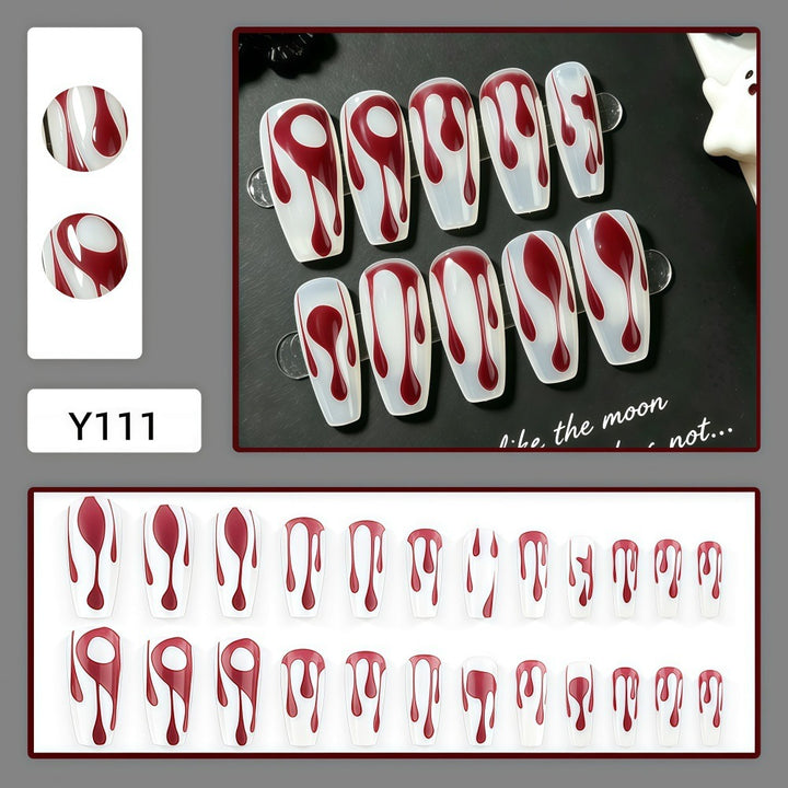 Creative drop design artificial nails Bowlift
