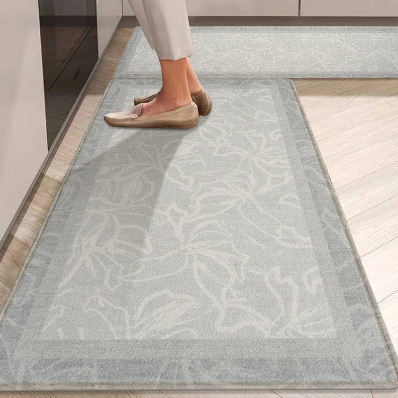 Elegant Floral Pattern Kitchen Runner Mat