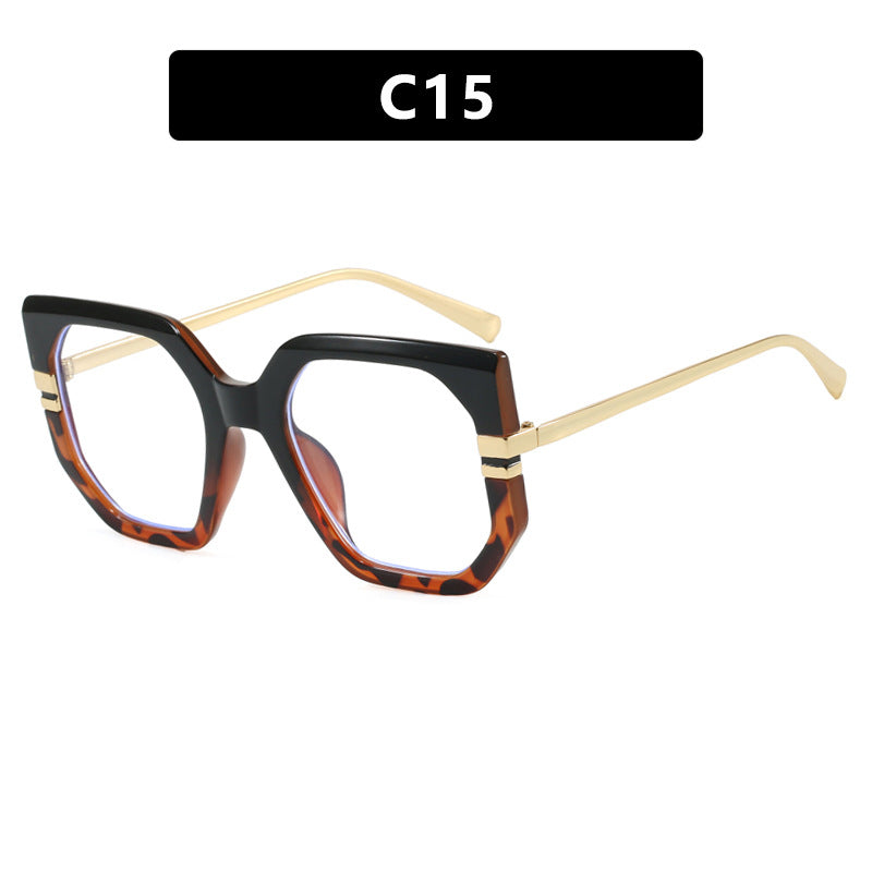 Women's geometric sunglasses with luxurious gold frame and polarized lenses Bowlift