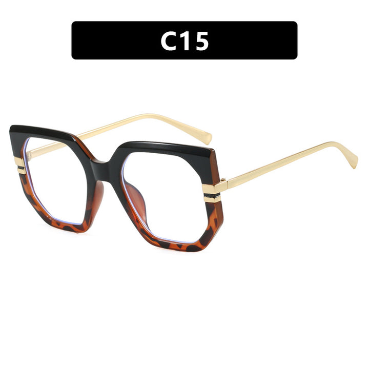 Women's geometric sunglasses with luxurious gold frame and polarized lenses Bowlift