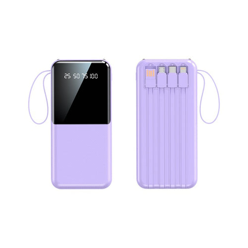 Portable power bank with multifunctional connection and integrated charging cables Bowlift