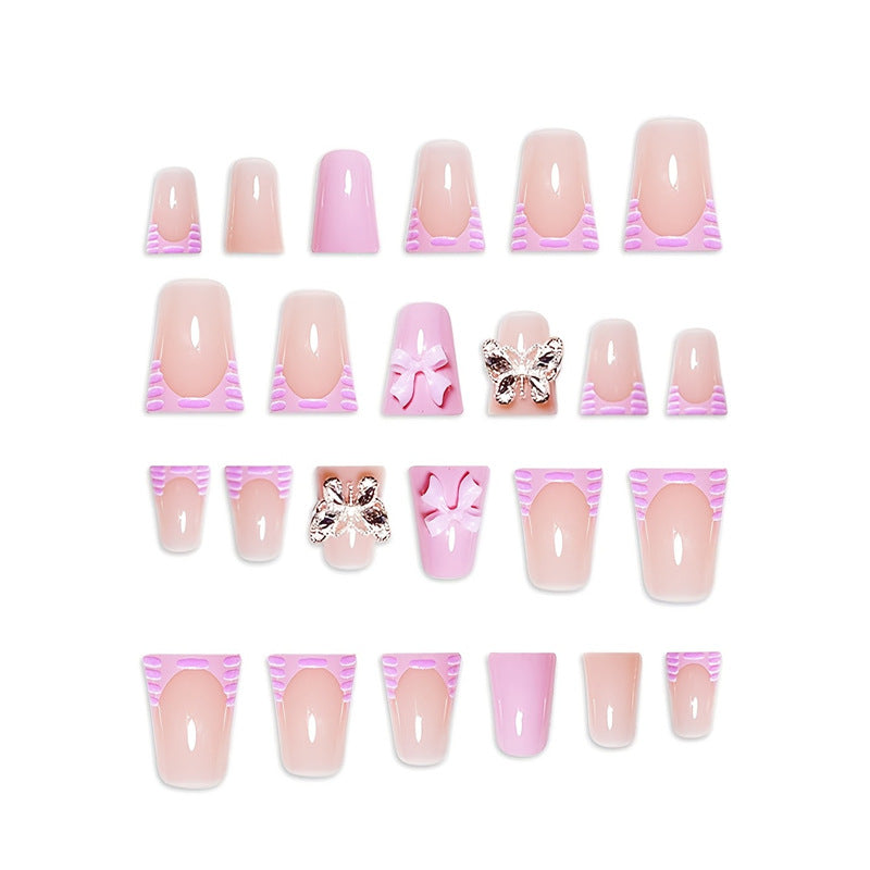 Playful Floral Design Press-On Nail Extensions Bowlift