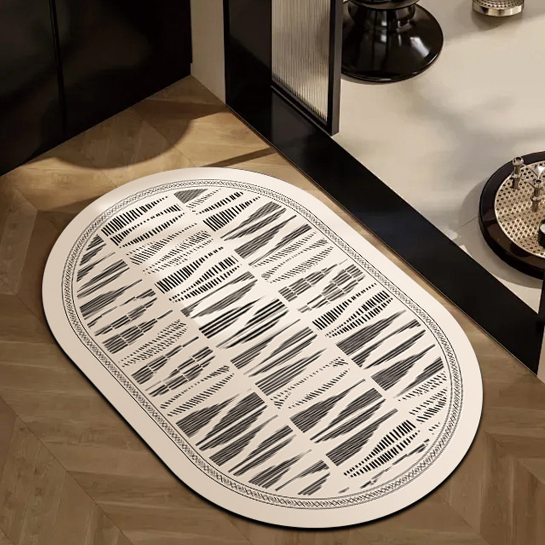 Textured Oval Area Rug