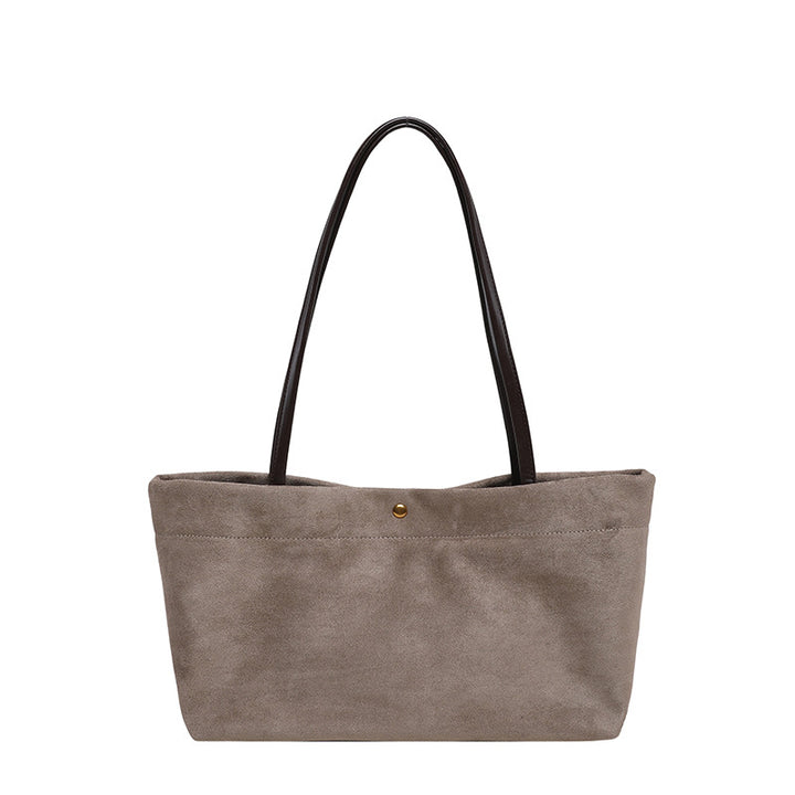 Suede Shoulder Tote Bag Bowlift