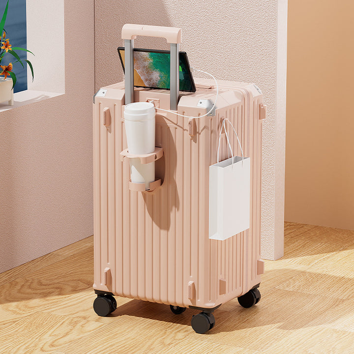 Unisex Smart Tech-Integrated Hardshell Carry-On Suitcase Bowlift