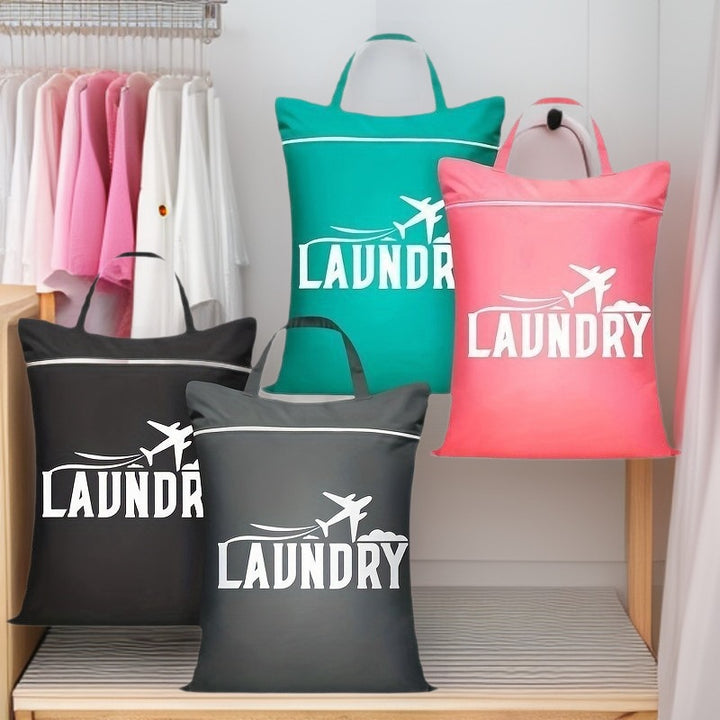 Stylish Laundry Tote with Zipper Bowlift