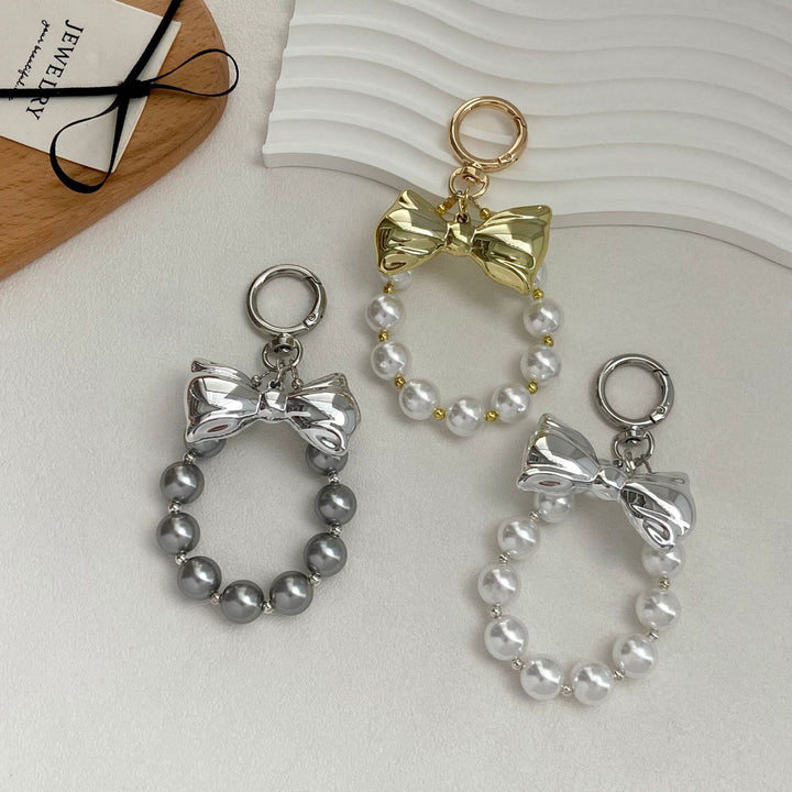 Elegant Pearl Bow Keychain Bowlift