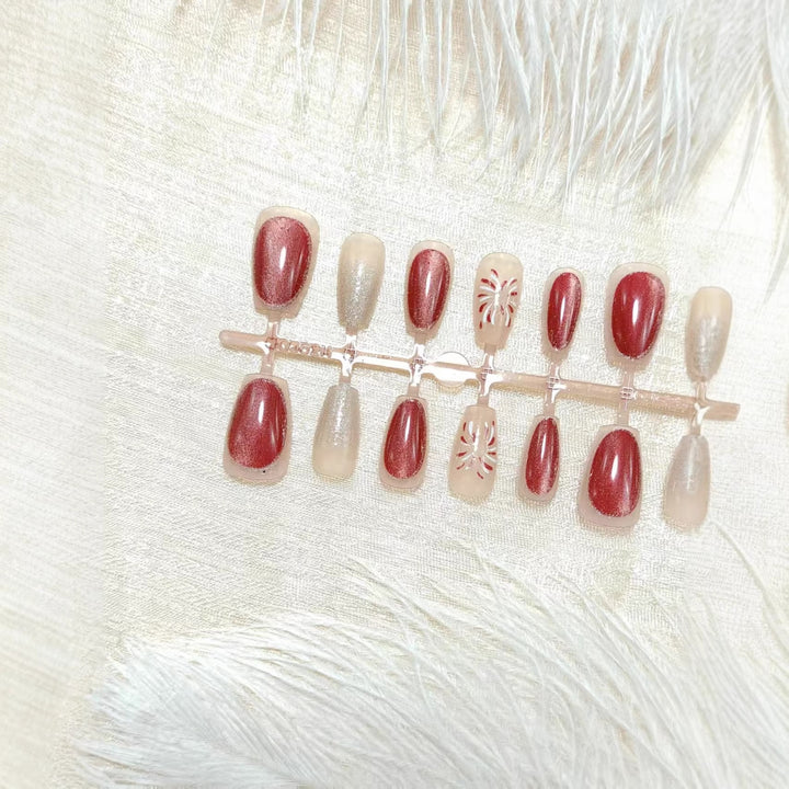 Luxury color shimmer faux nails Bowlift