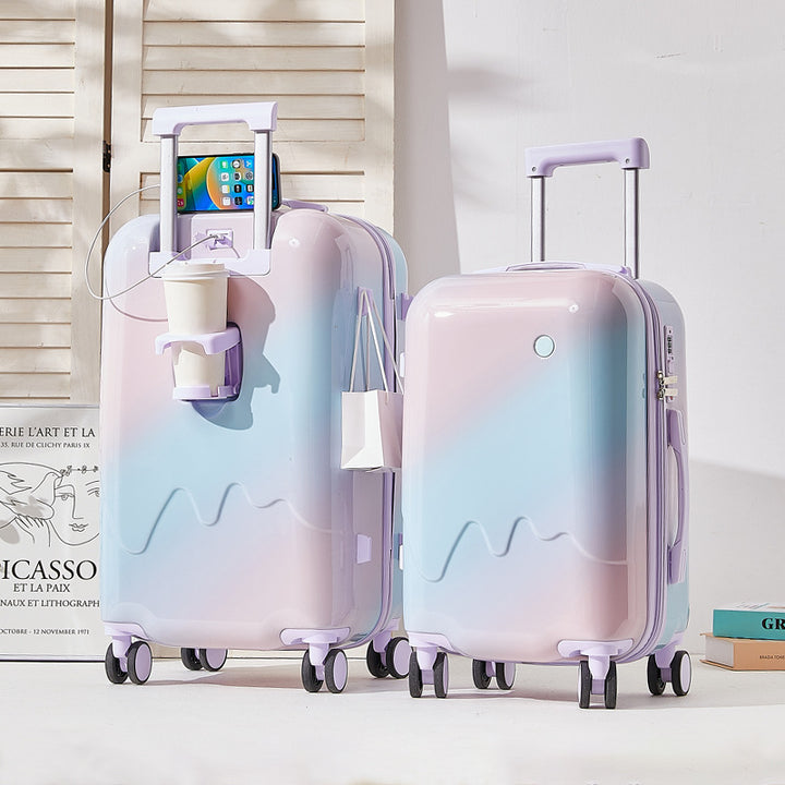 Unisex Lightweight Impact-Resistant Carry-On Suitcase Bowlift
